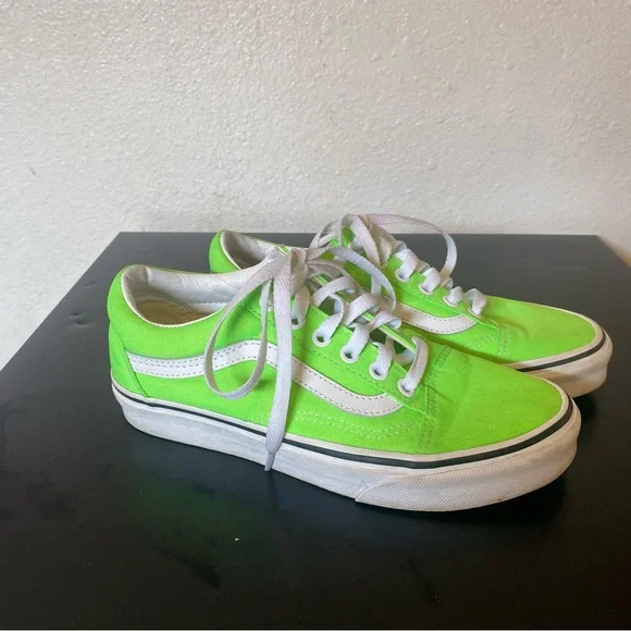 Neon green vans in perfect condition only worn once and are like new :) - Picture 2 of 11